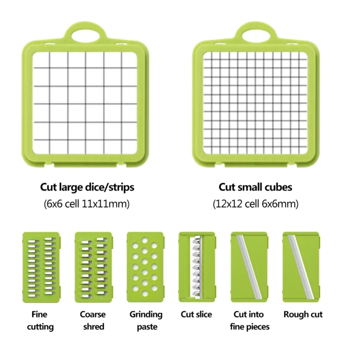 14/16 in 1 Multifunctional Vegetable Chopper Onion Chopper Handle Food Grate Food Chopper Kitchen Vegetable Slicer Dicer Cut - Image 5