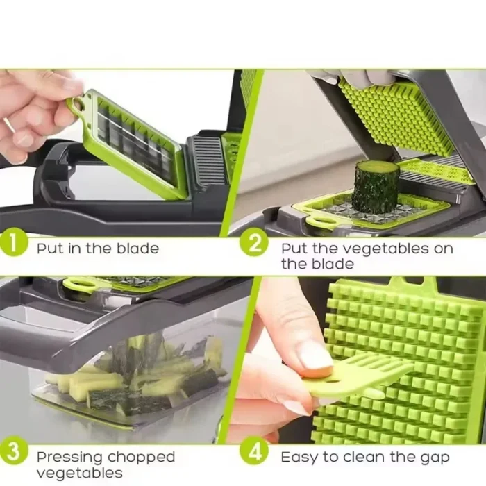 Hot 14/16 in 1 Multifunctional Vegetable Chopper Slicer Shredder with Basket Fruit Slicer Potato Shredder Carrot Grind Gadgets - Image 5
