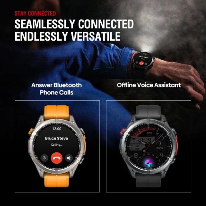 NEW Zeblaze Stratos 4 GPS Smart Watch 1.43 AMOLED Display Built-in Compass Barometric Altimeter Flashlight Voice Call Smartwatch - Image 5