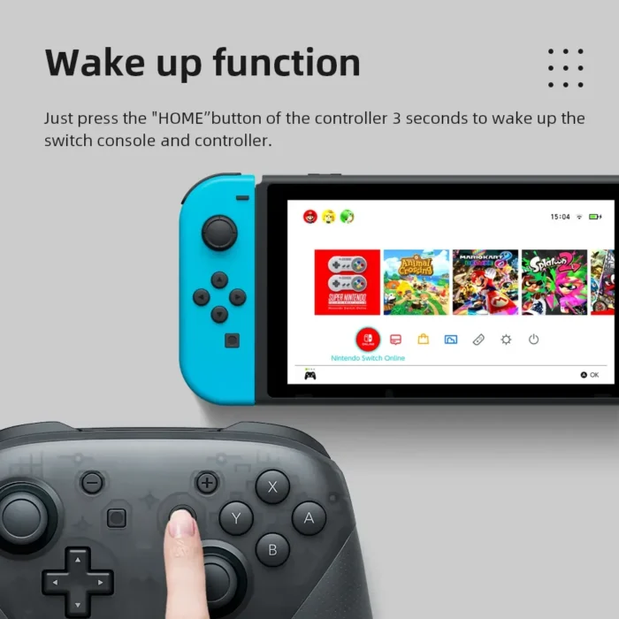 Wireless Pro Controller Compatible with Switch/Switch Lite/Switch OLED, Switch Remote Gamepad with Joystick, Double Vibration, - Image 6
