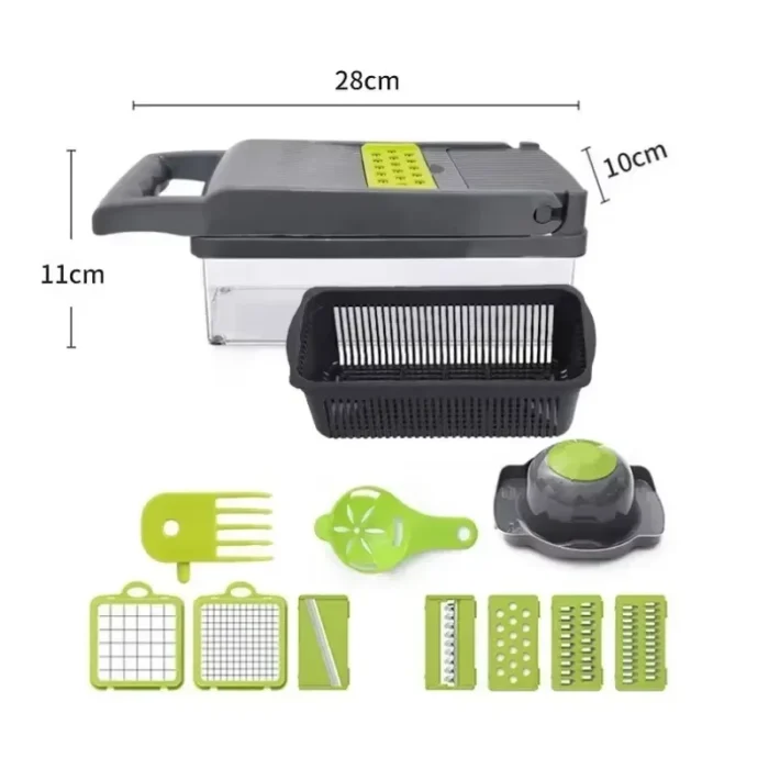 Hot 14/16 in 1 Multifunctional Vegetable Chopper Slicer Shredder with Basket Fruit Slicer Potato Shredder Carrot Grind Gadgets - Image 6