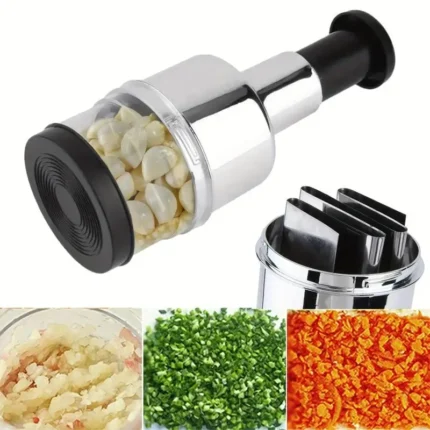 Manual Onion Chopper Stainless Steel Garlic Presser Food Crusher Cutter Meat Mincer Hand Press for Vegetable Kitchen Tool