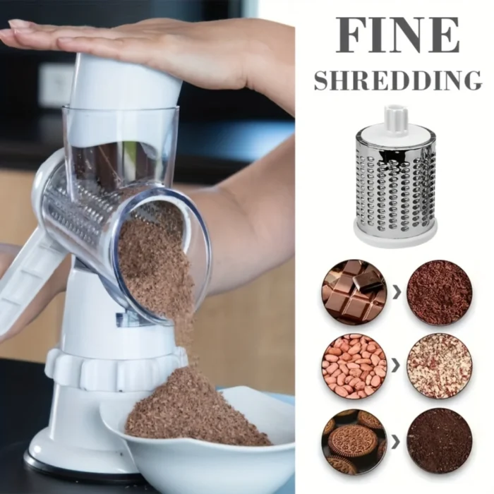 Set, 4in1 Vegetable Cutter, Rotary Vegetable Slicer, Vegetable Grater, Manual Cheese Grater, Multifunctional Vegetable Cutter, P - Image 5