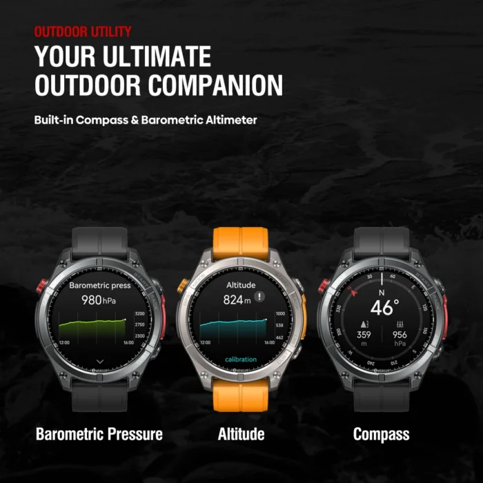 NEW Zeblaze Stratos 4 GPS Smart Watch 1.43 AMOLED Display Built-in Compass Barometric Altimeter Flashlight Voice Call Smartwatch - Image 3