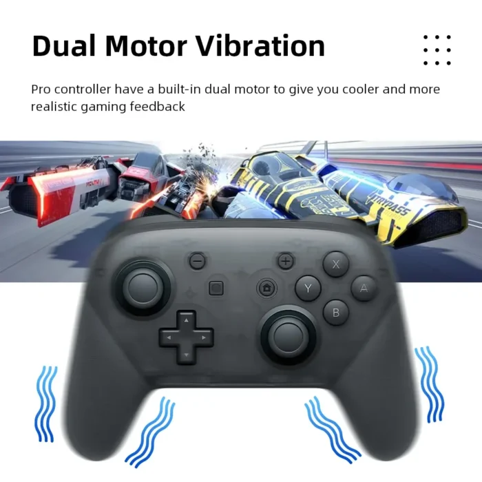 Wireless Pro Controller Compatible with Switch/Switch Lite/Switch OLED, Switch Remote Gamepad with Joystick, Double Vibration, - Image 5