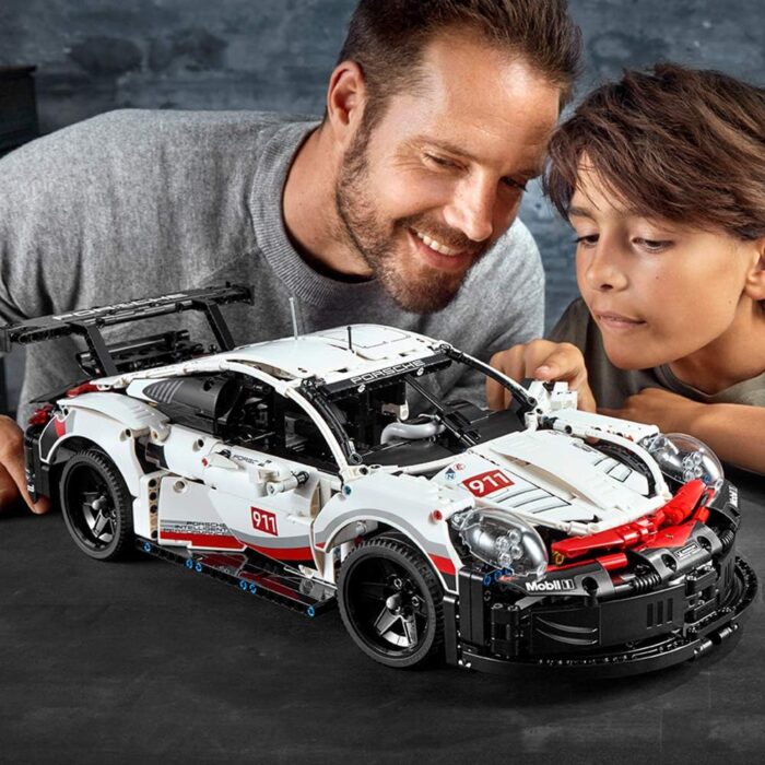 LEGO Technic Porsche 911 RSR Race Car Model Building Kit 42096, Advanced Replica, Exclusive Collectible Set, Gift for Kids, Boys & Girls - Image 4