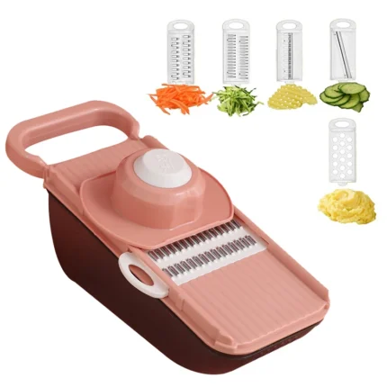 5 In 1 Vegetable Cutter Fruit Slicer Grater Shredders Drain Basket Food Chopper Cutter Dicer Slicer Tools Kitchen Accessories