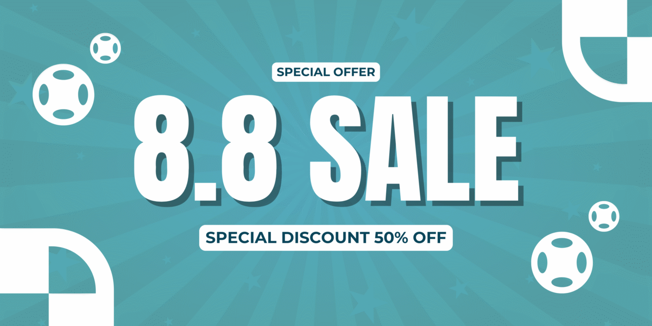 Blue and White Geometric Sale Banner (1)