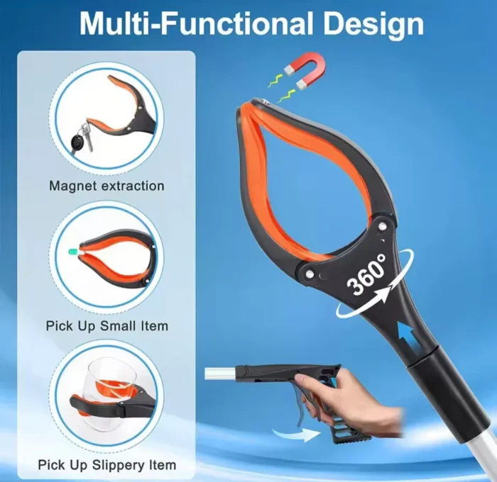 Foldable Grabber Picking Tool, Collapsible Garbage Grabber, Lightweight Heavy Duty Elderly Gripper, Aluminum Alloy Folding Type Garbage Clip - Image 4